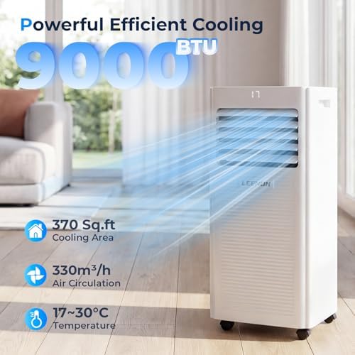 9000 BTU Portable Air Conditioner with Dehumidifier and Fan - view 4