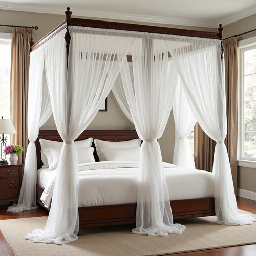 Canopy Bed with Curtains - King – Luxlighting